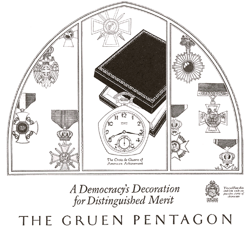 Illustration showing Pentagon with military medals